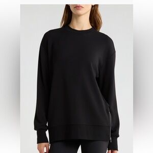 Varley x Peloton Gabriella Oversize Black Sweatshirt